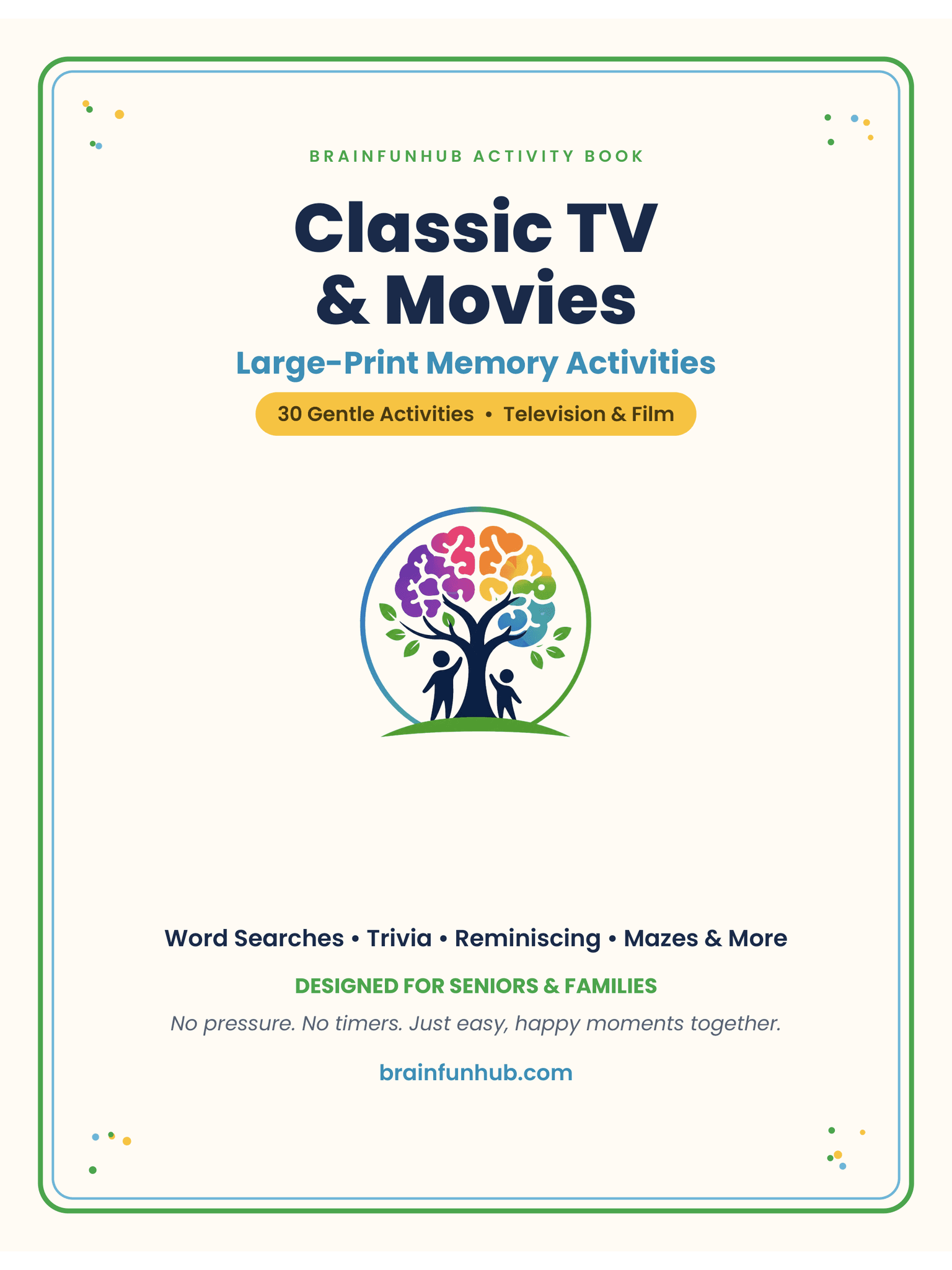 Classic TV and Movies large-print activity book cover