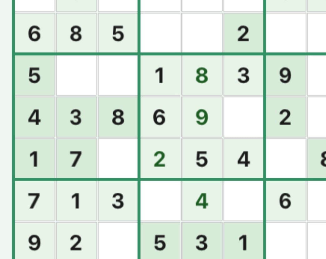 Sudoku screenshot